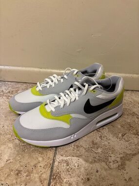 Nike Air Max 1 86 OG G Mens Sz 12 Wolf Grey Black White Bright Cactus DV1403 004